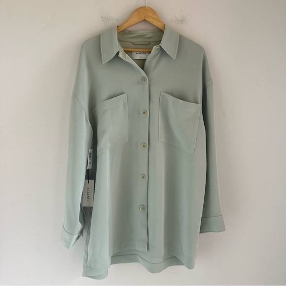 NWT Aritzia Babaton Borna Shirt Jacket Relaxed Fit Size L - Picture 1 of 6
